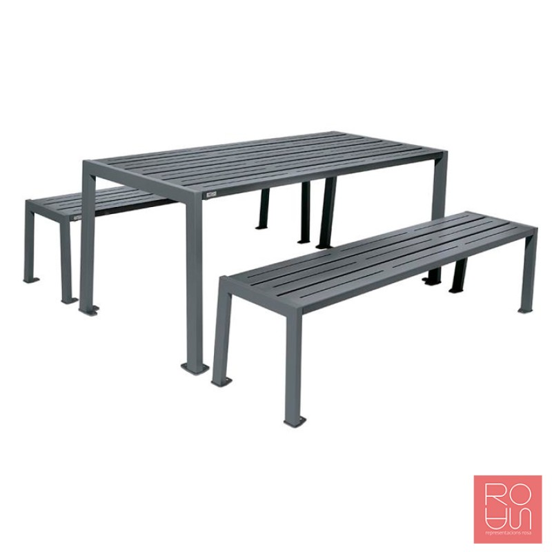 Taula de pícnic Silaos tot en acer